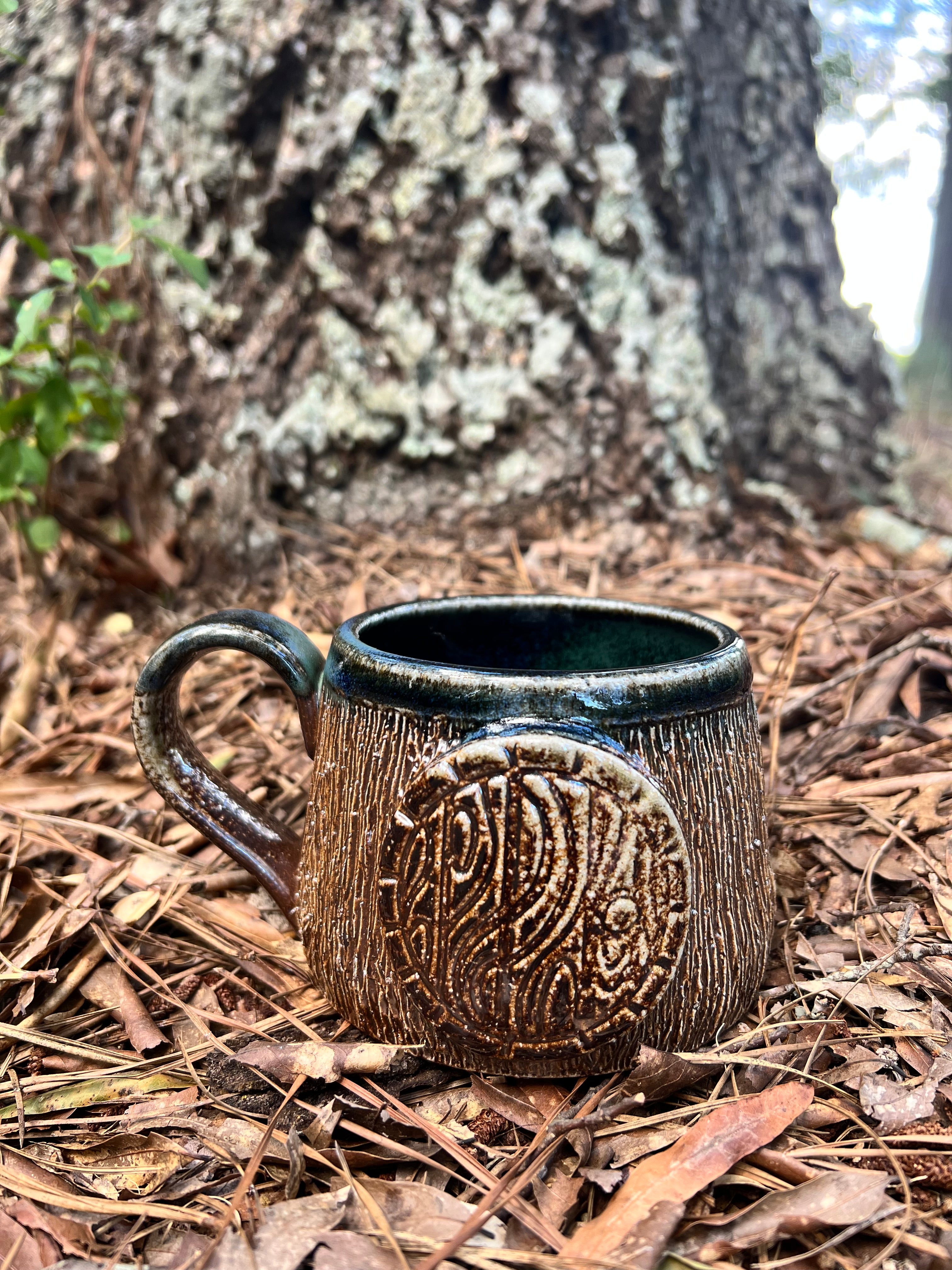 wood fired hobbit hole mug