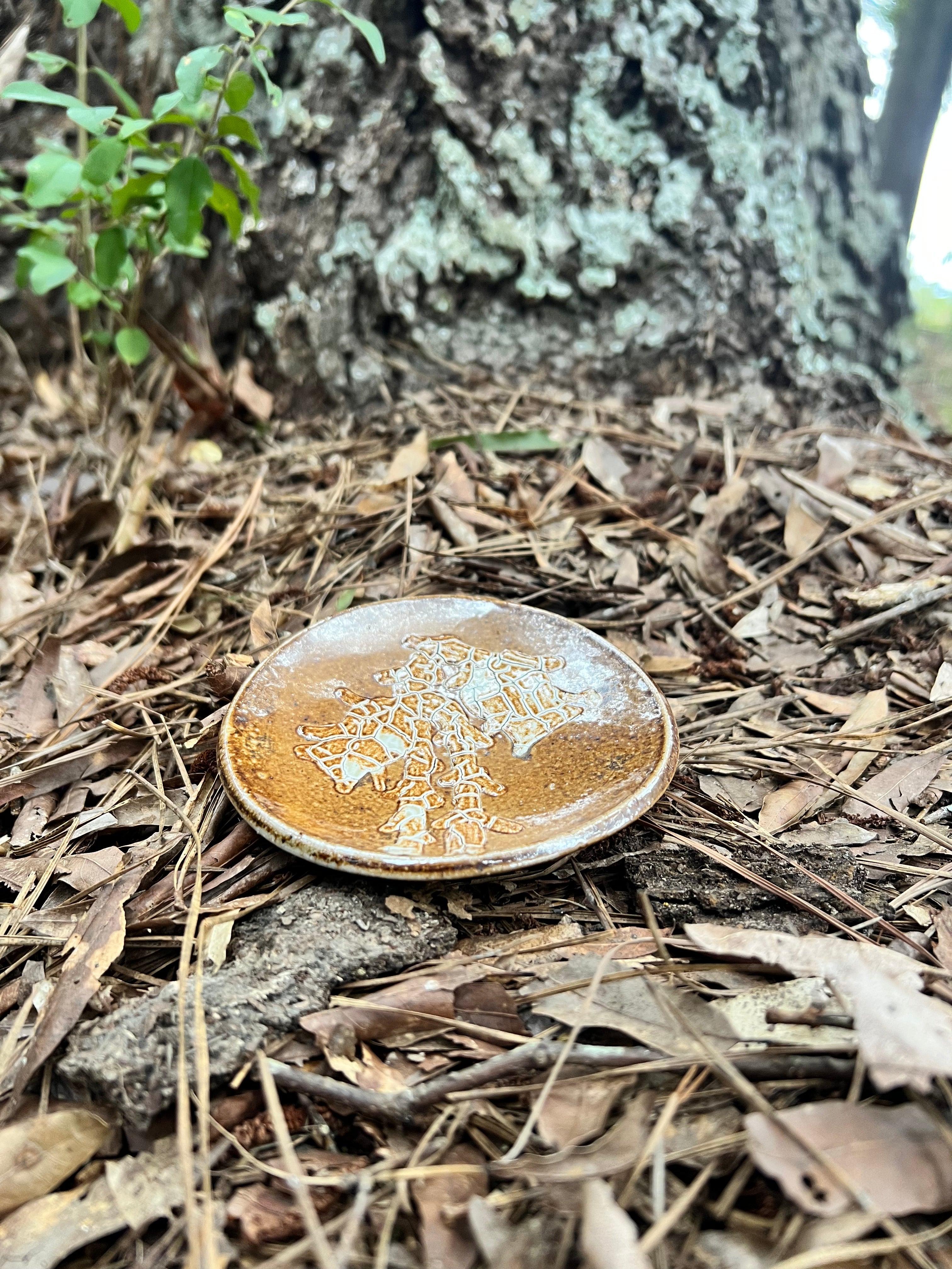 wood fired ghost pipe trinket dish