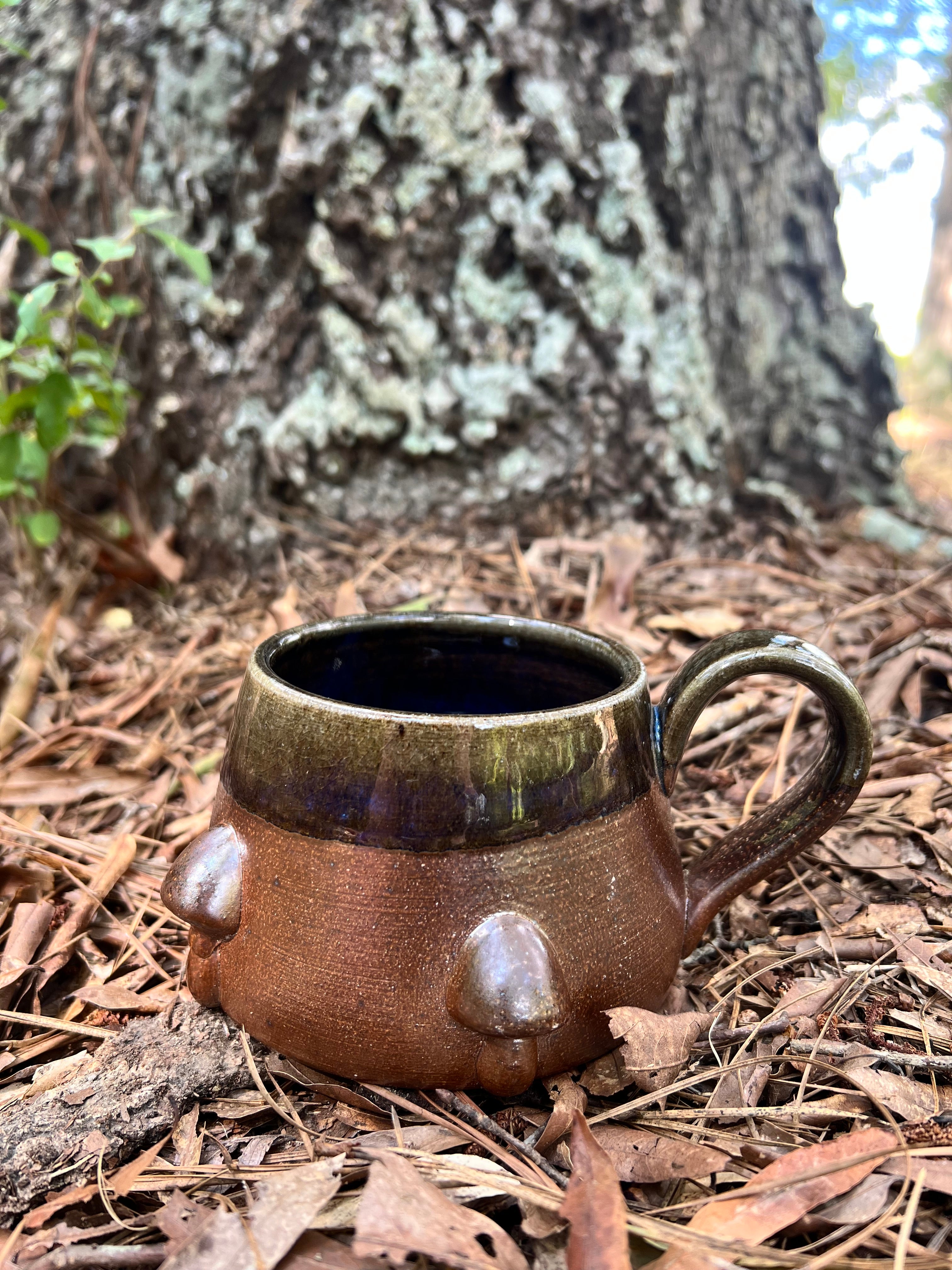 wood fired mushroom mug