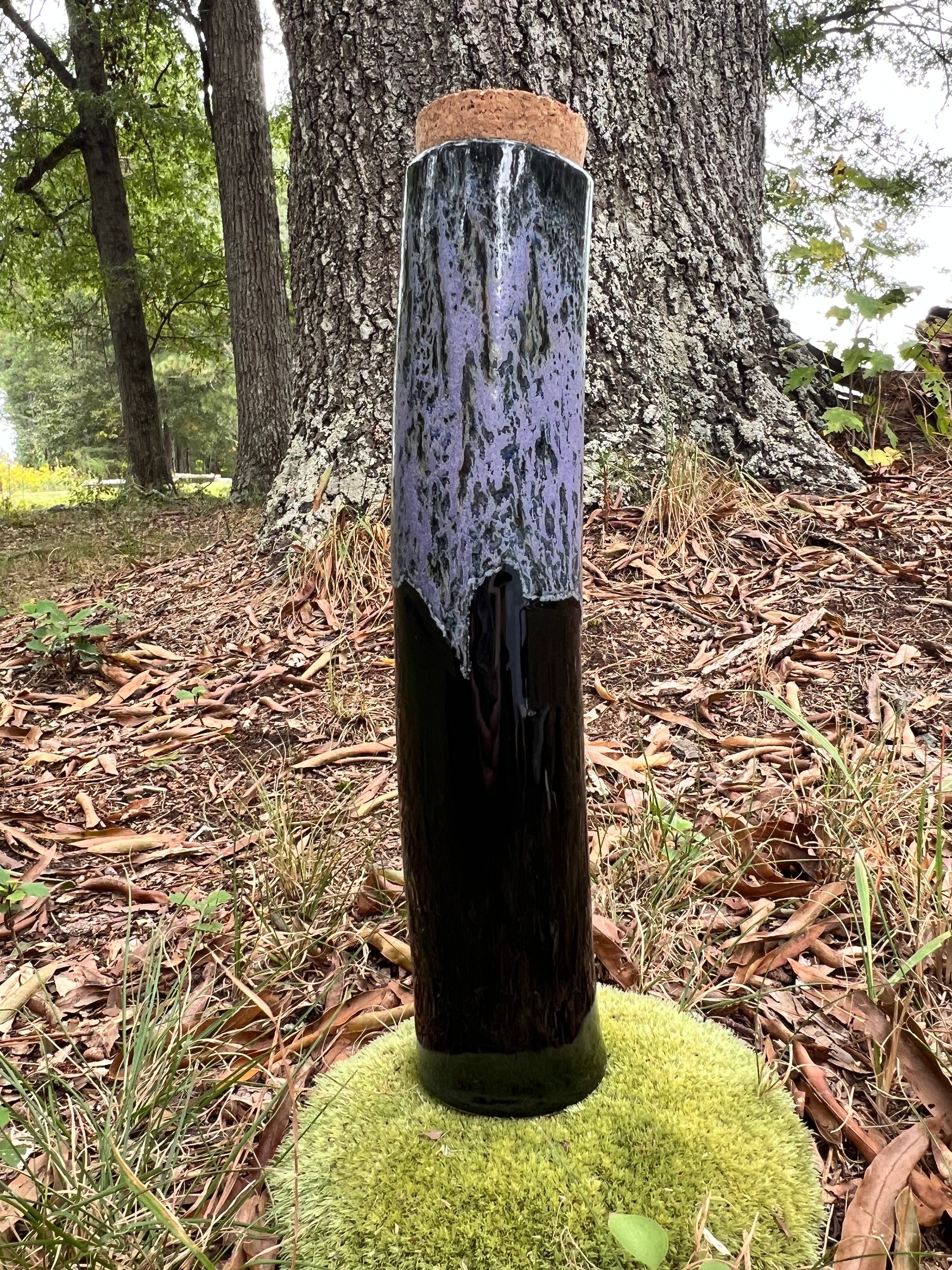 black and violet stick incense holder
