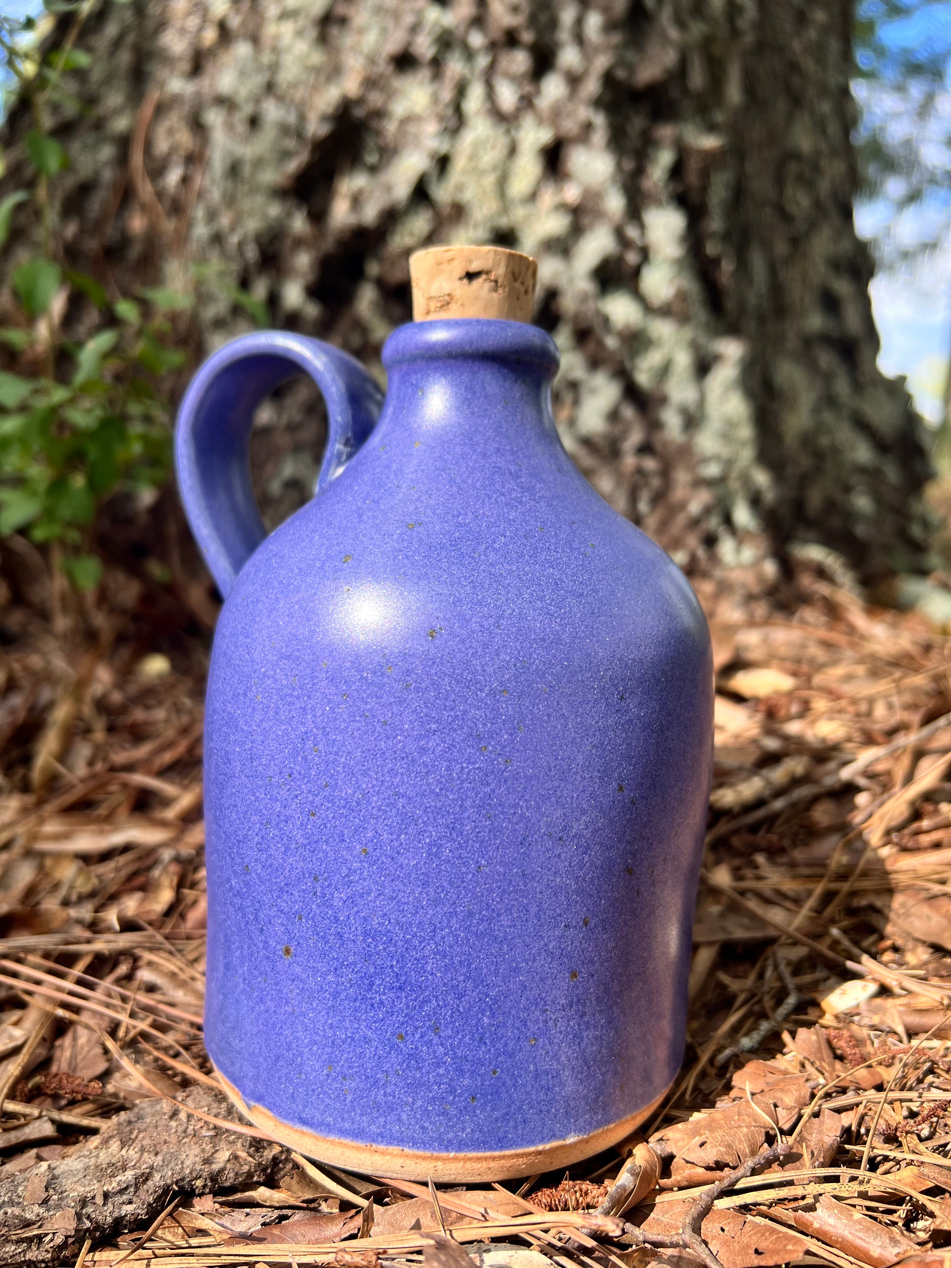 violet jug with handle