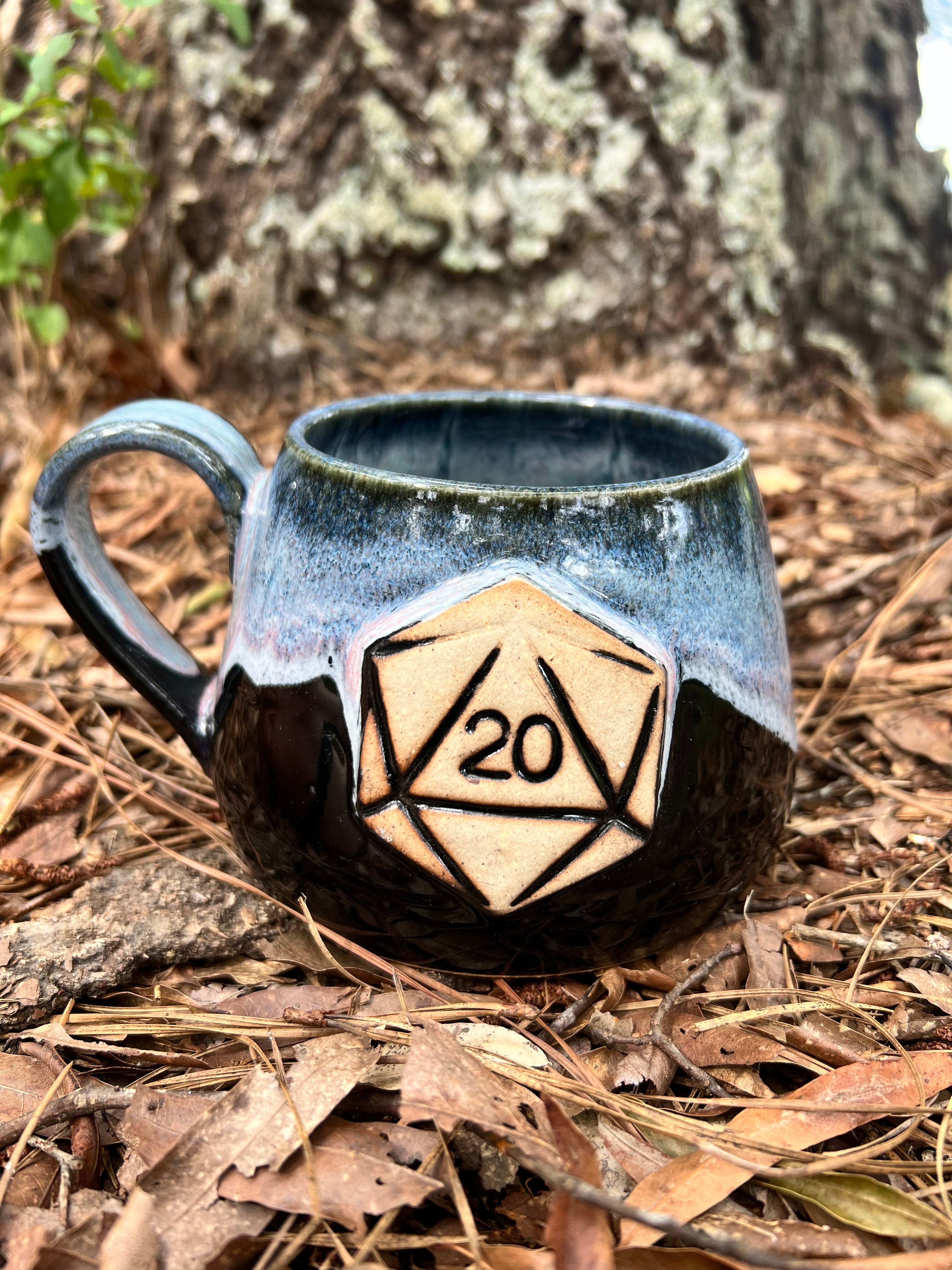 multi color d20 mug
