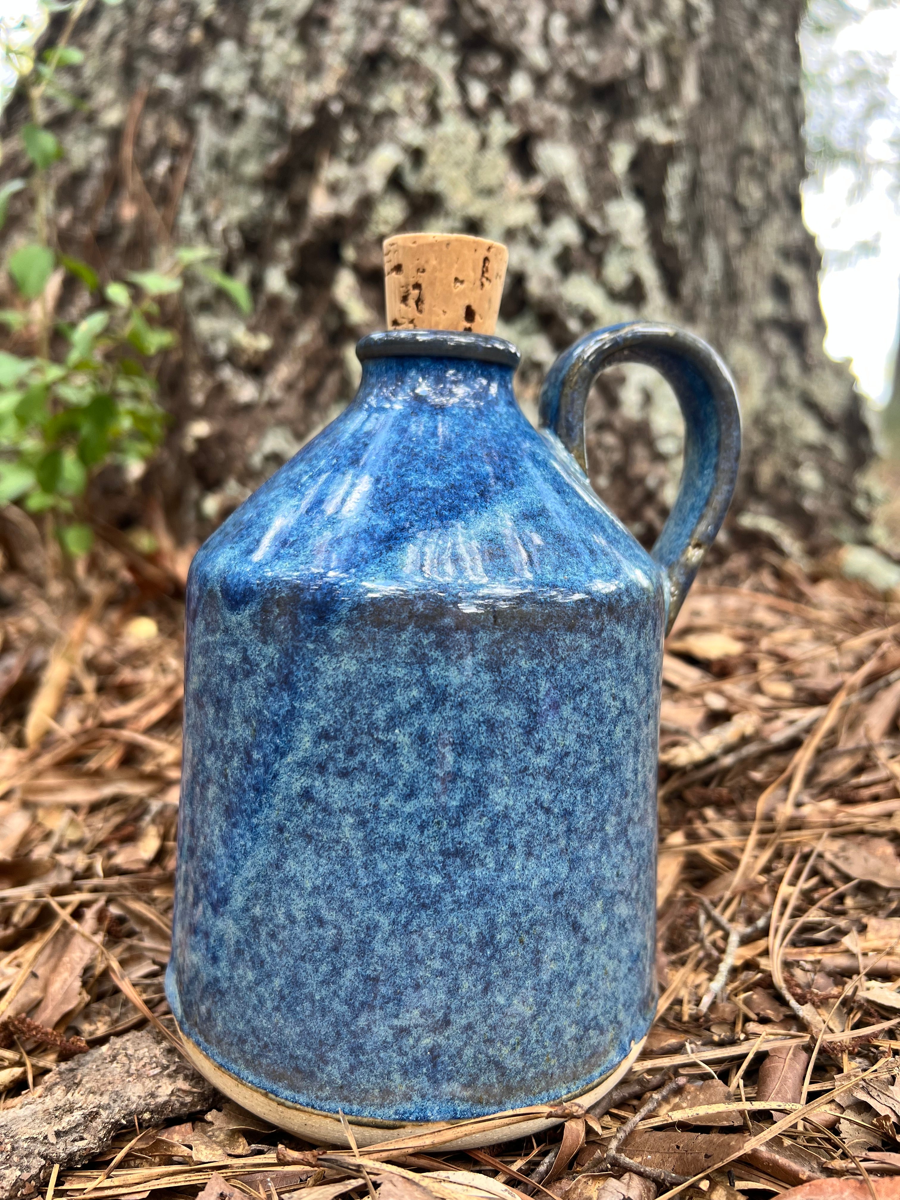 light blue jug with handle