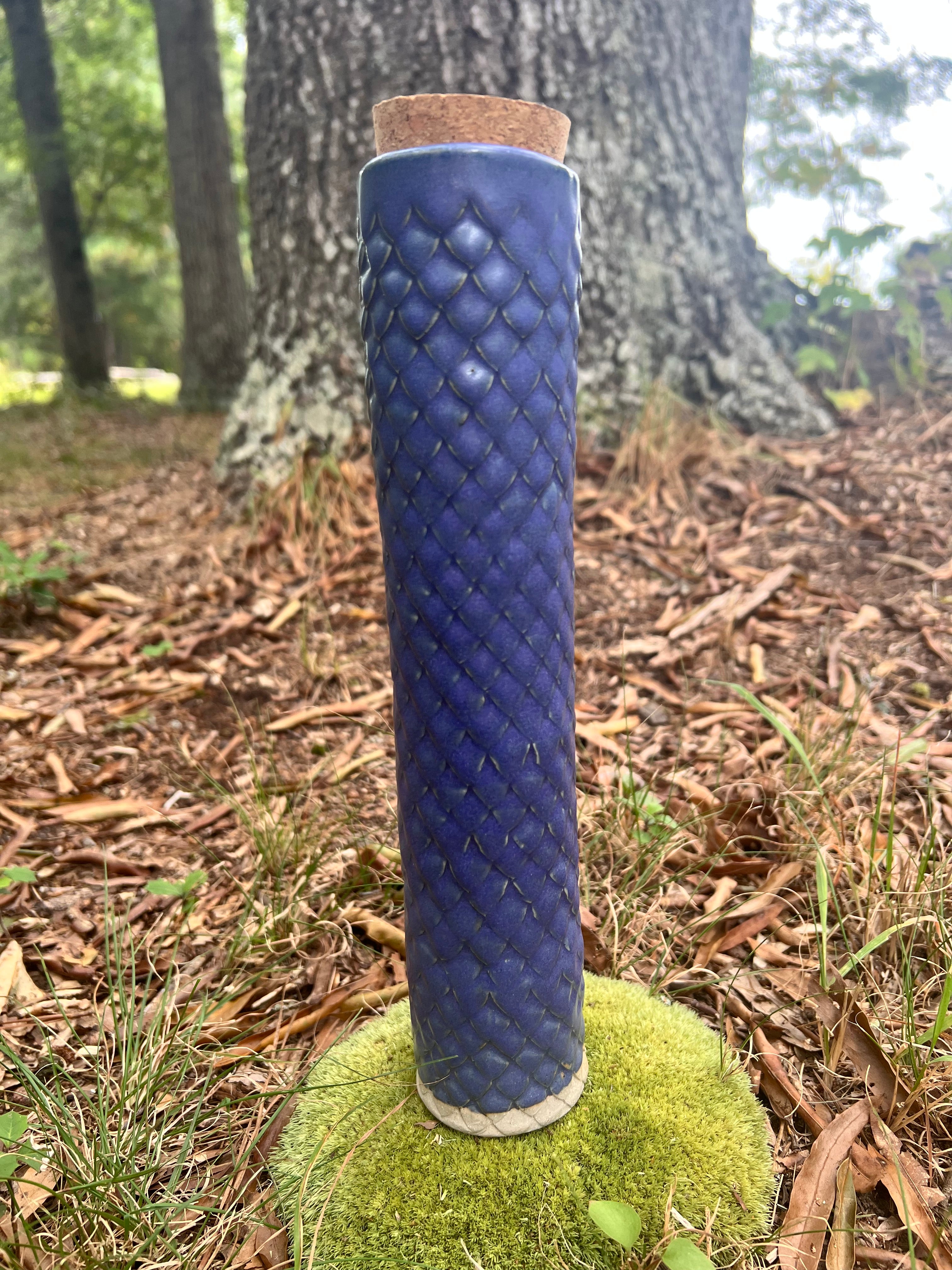 violet scaled stick incense holder