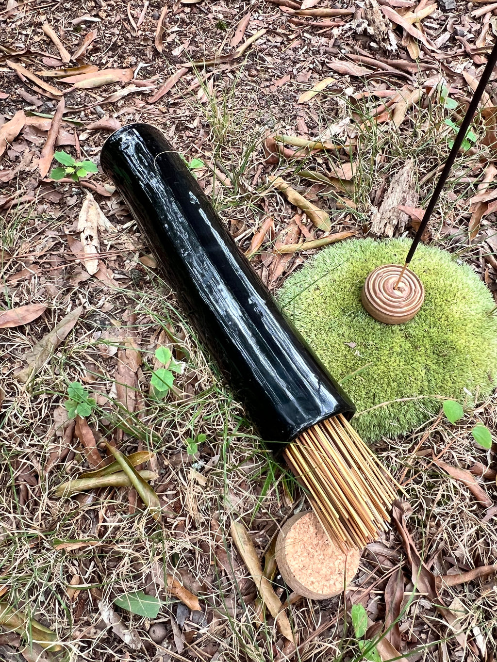 black stick incense holder