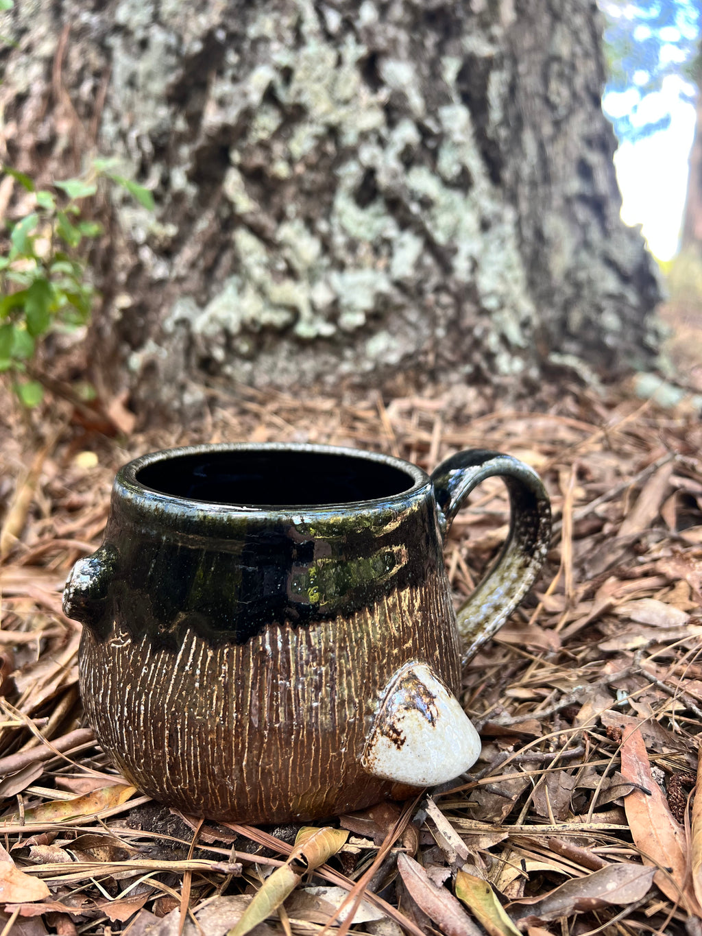 wood fired fairy door mug