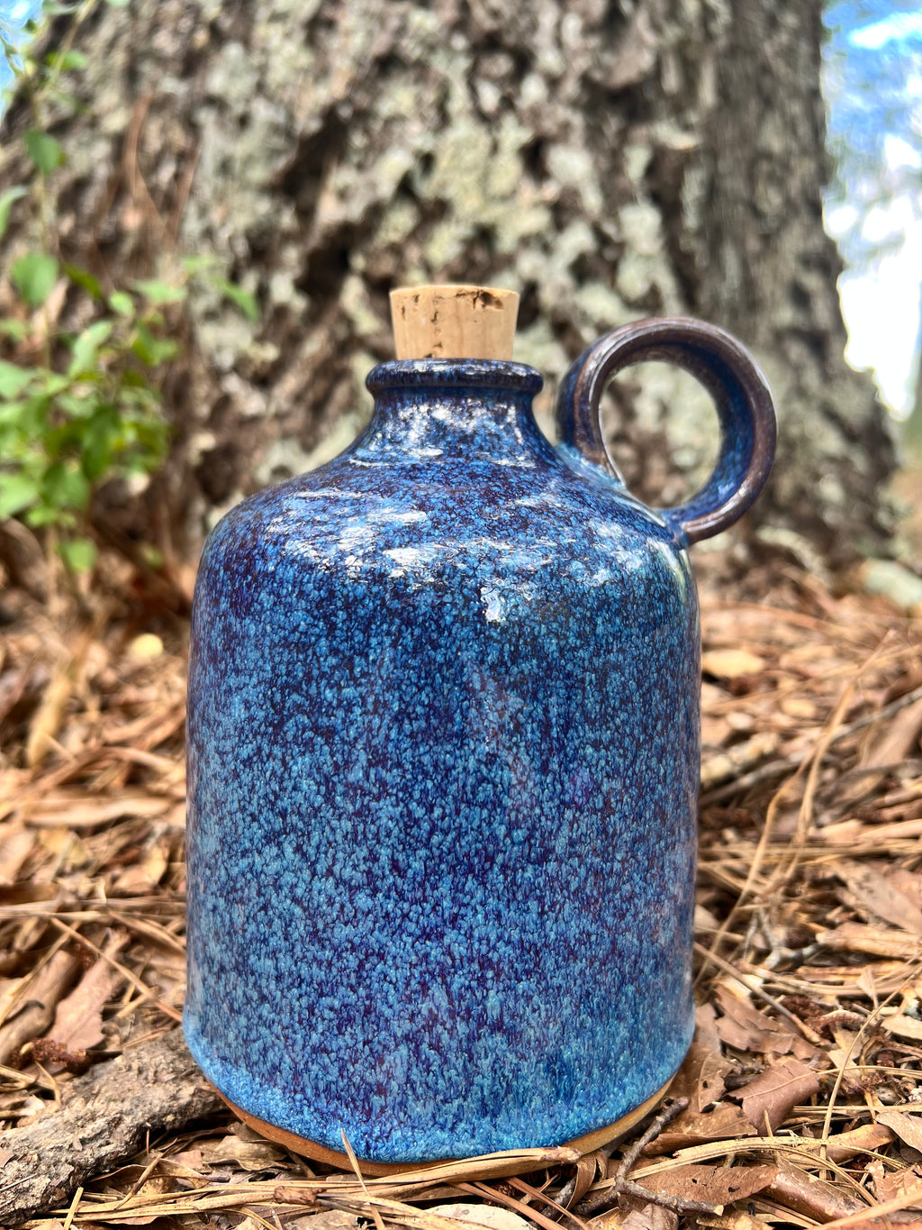 blue jug with handle