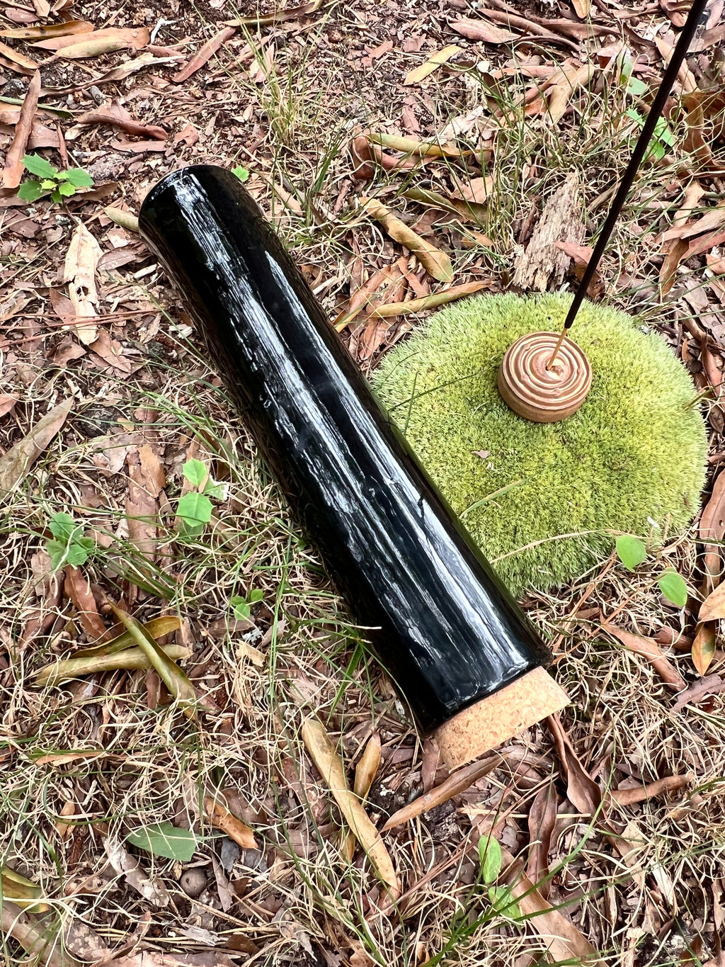 black stick incense holder