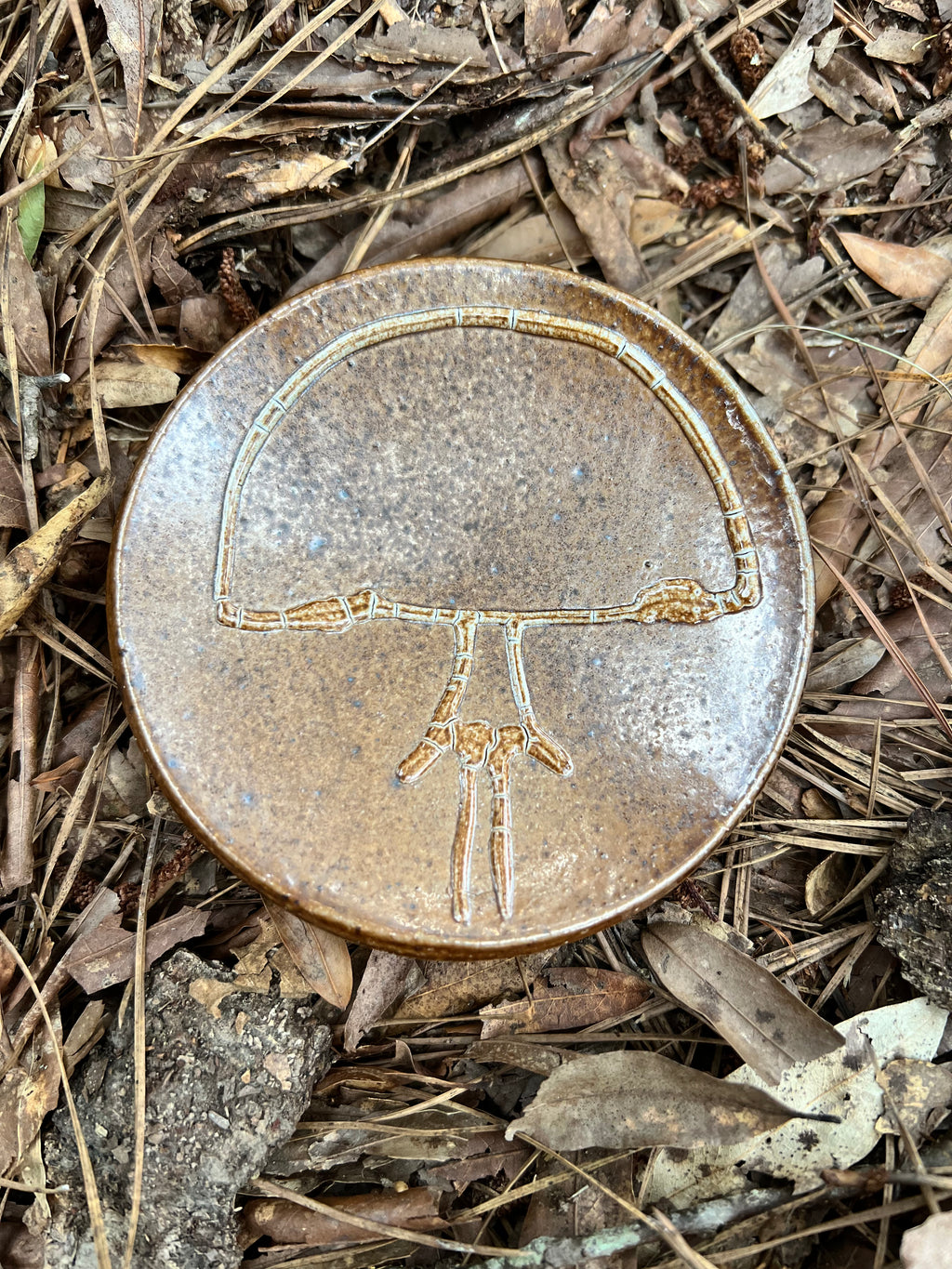 wood fired mushroom trinket dish