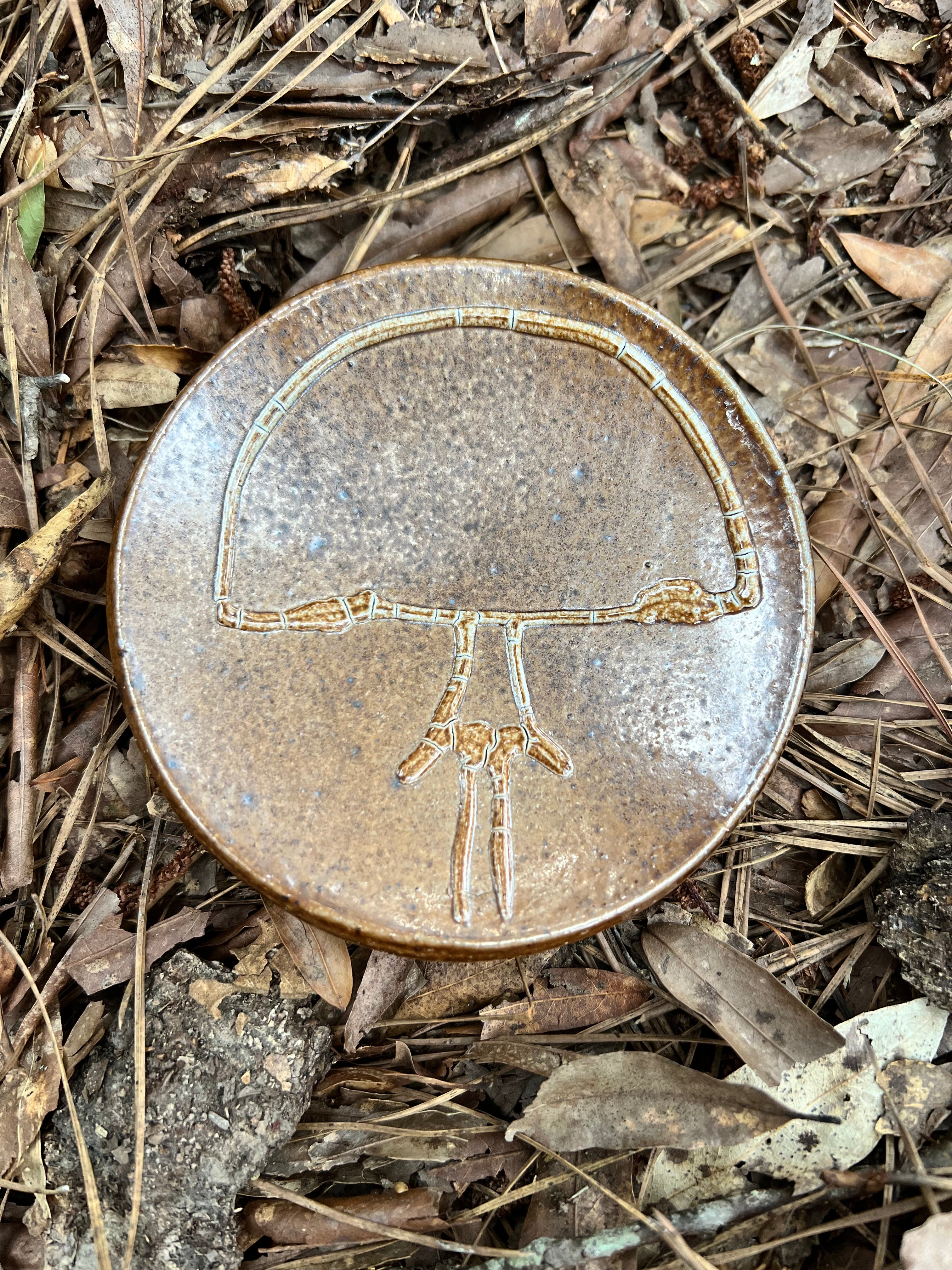 wood fired mushroom trinket dish
