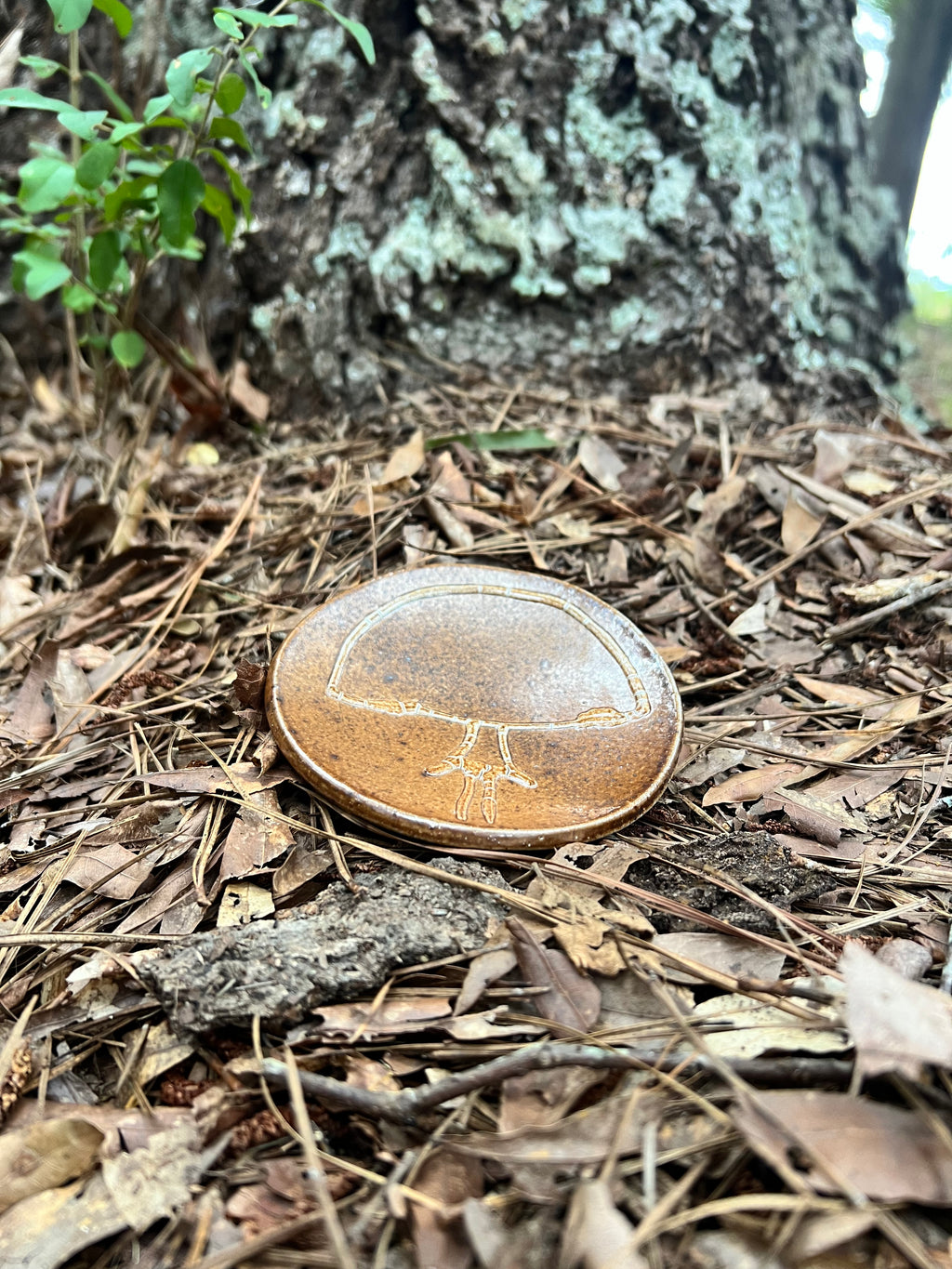 wood fired mushroom trinket dish