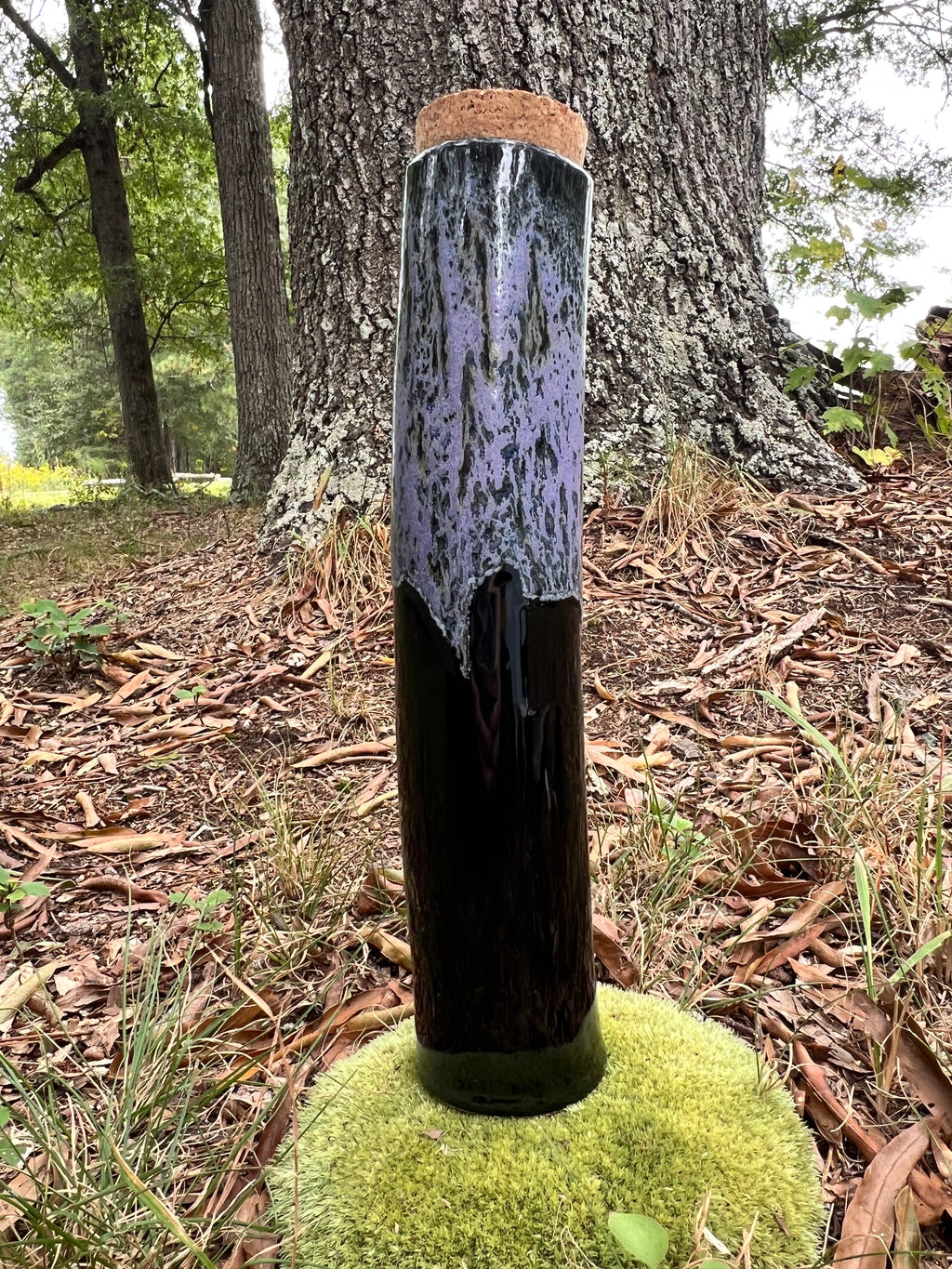 black and violet stick incense holder