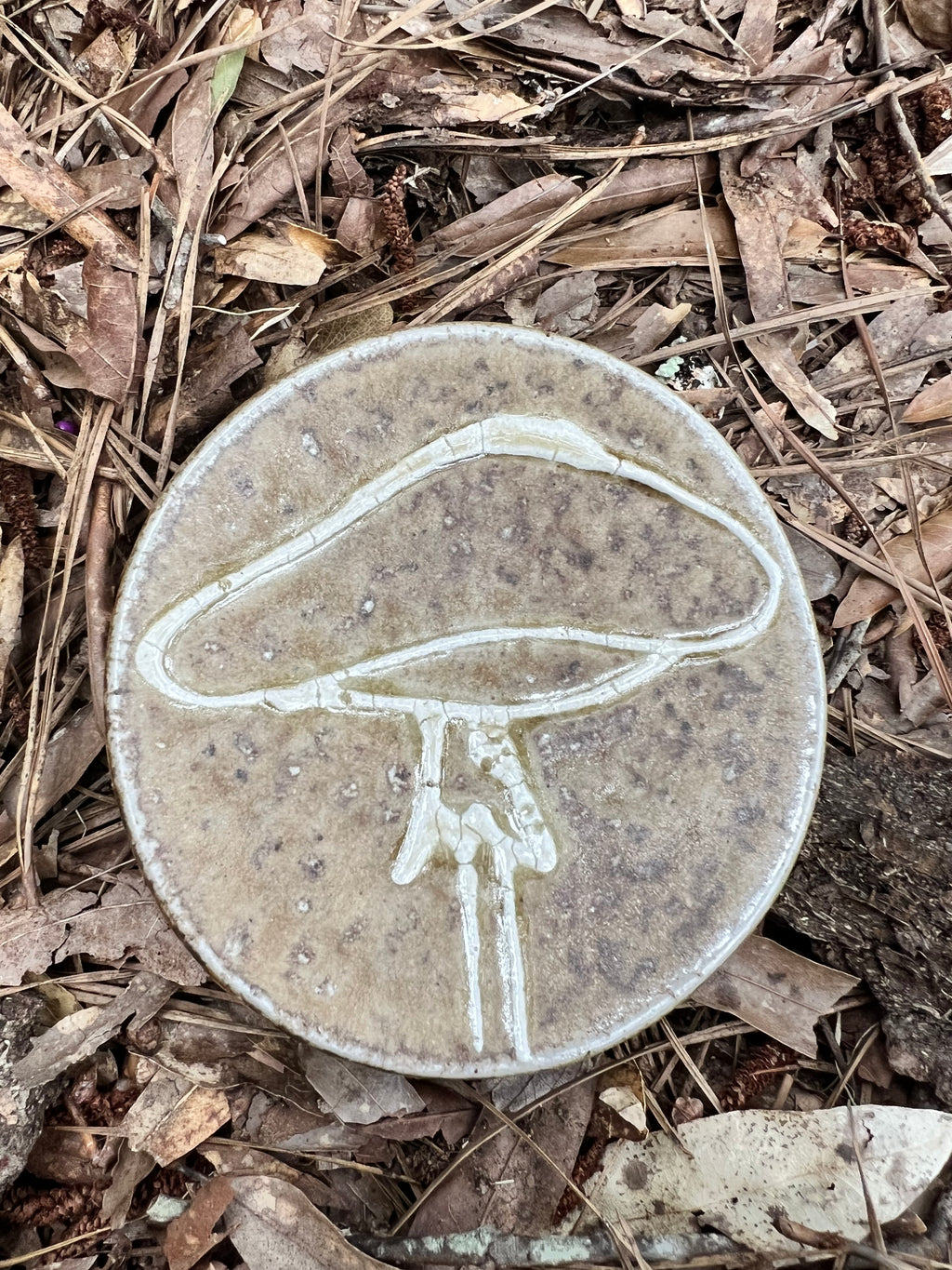 wood fired mushroom trinket dish