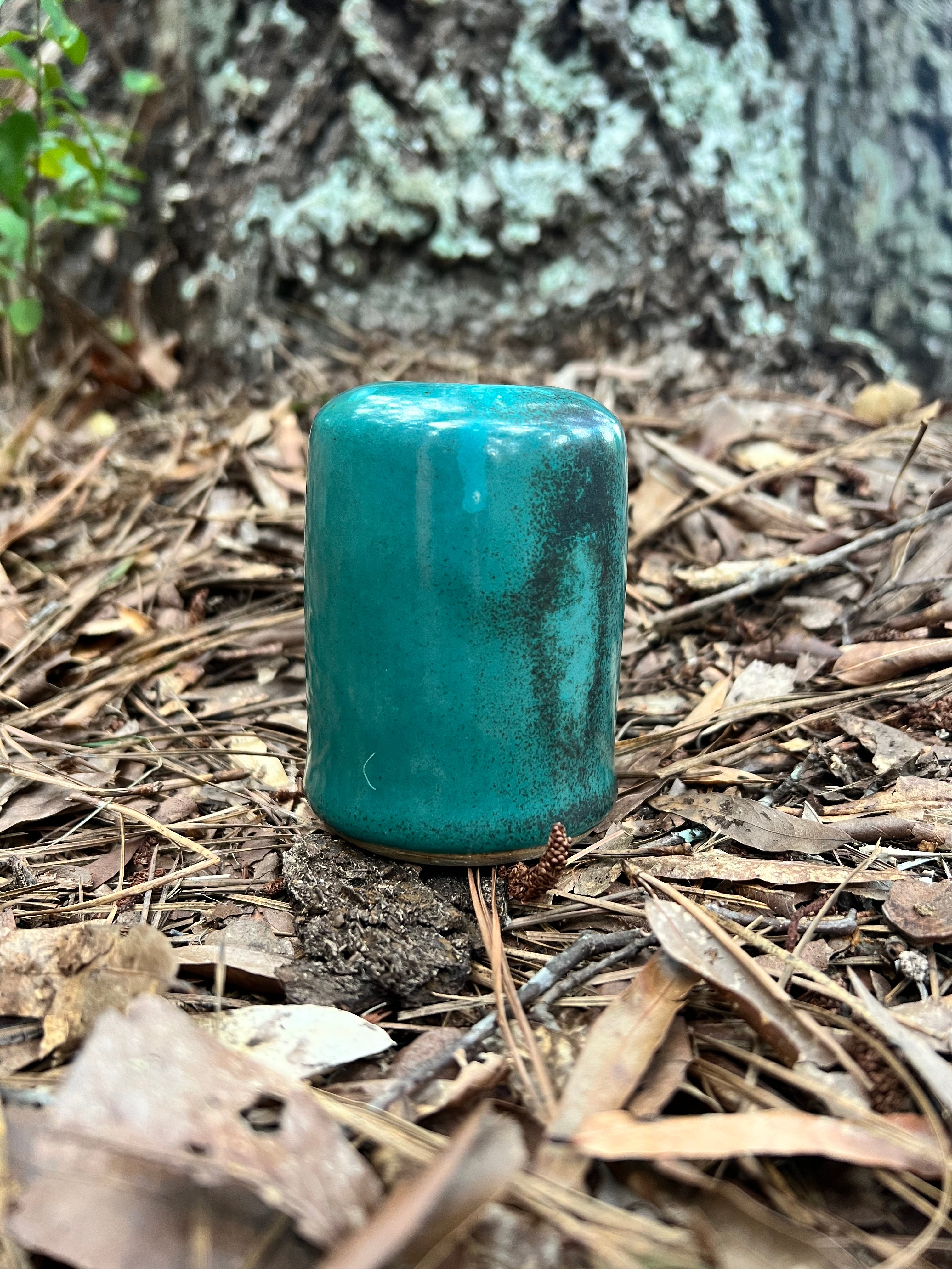 turquoise small bud vase