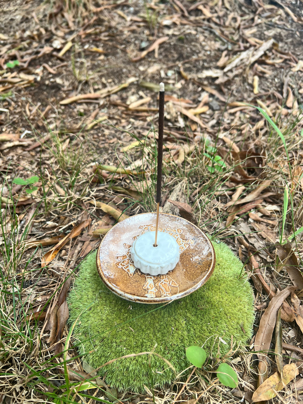 white incense burner