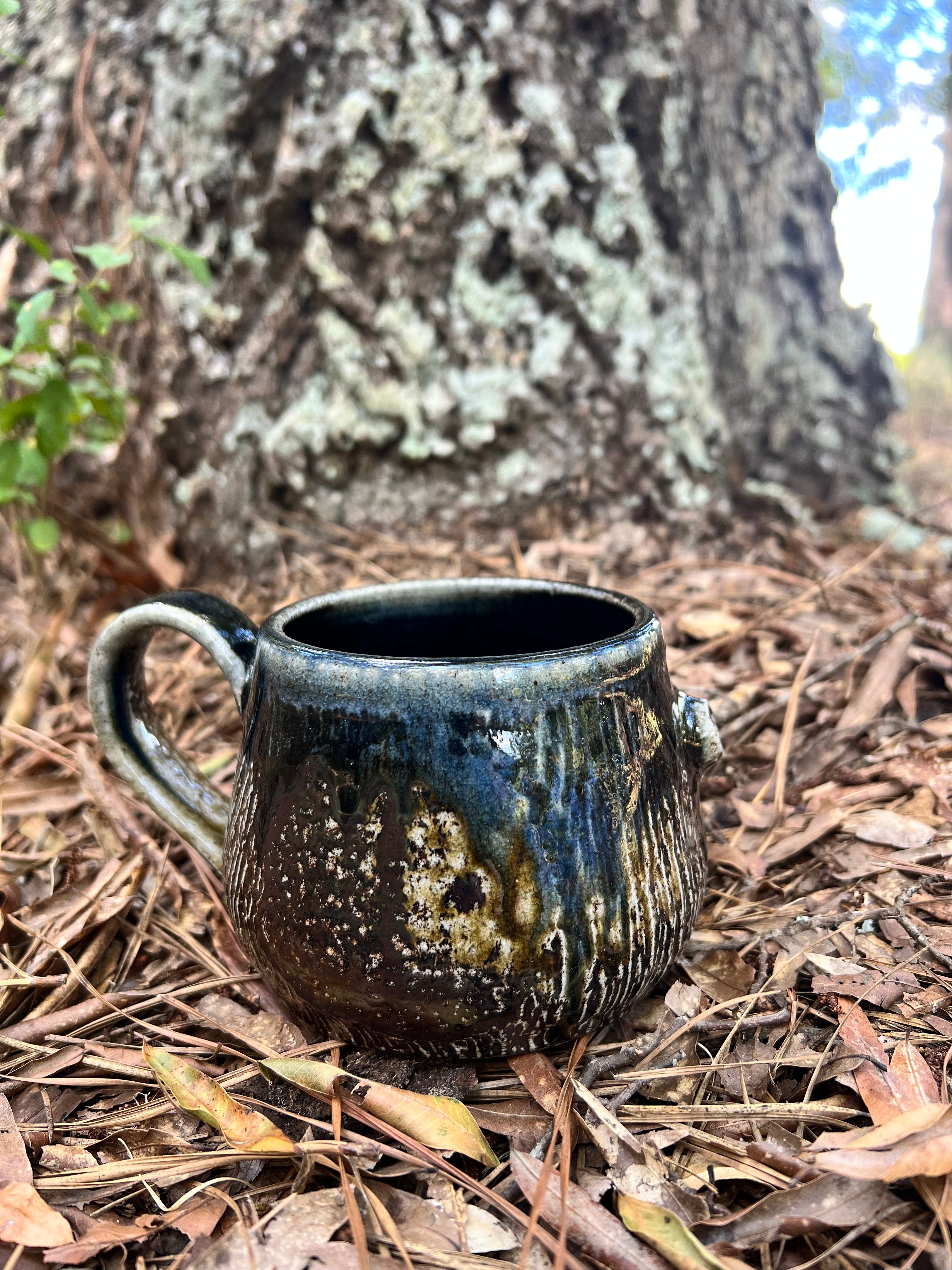 wood fired fairy door mug