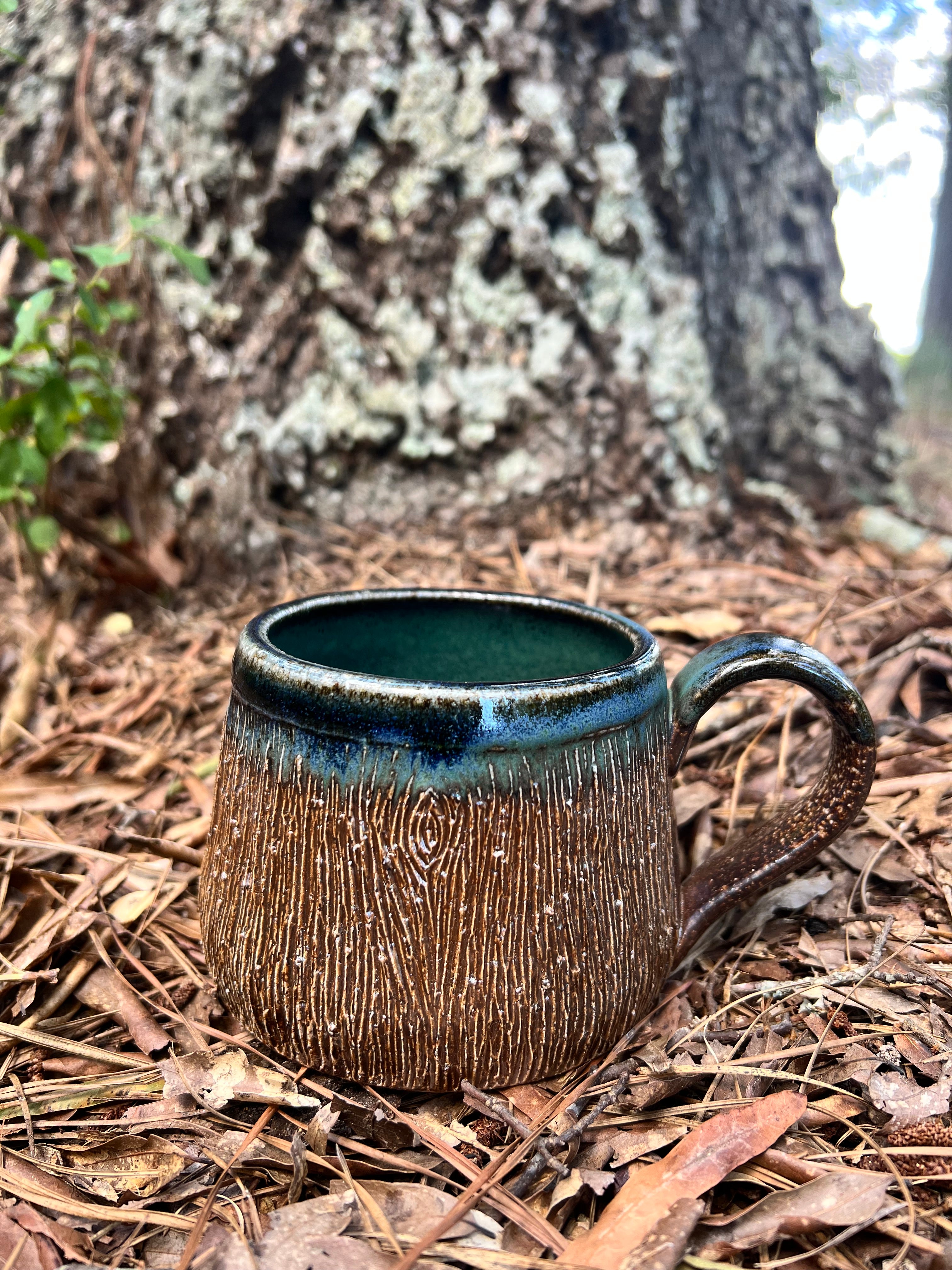 wood fired hobbit hole mug